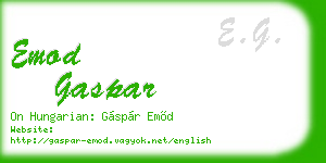 emod gaspar business card