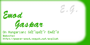 emod gaspar business card